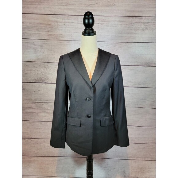 Brooks Brothers Jackets & Blazers - Brooks brothers shoulder pads button up blazer black size 8